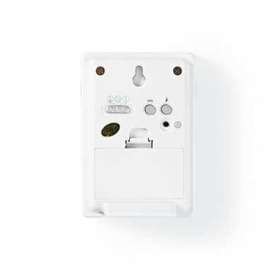 Nedis Langaton Ovikellosarja | Paristokäyttöinen | 3 V DC | 1x CR2032 | Äänenvoimakkuus: 80 dB | Signaalin kantama: 300 m | IP44 | 36 Melodiaa | 1 Vastaanotin | Valkoinen