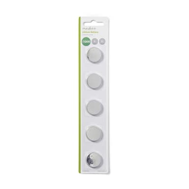Nedis Litiumnappiparisto CR2450 | 3 V DC | 5 Kpl pakkaus | Hopea