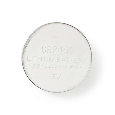 Nedis Litiumnappiparisto CR2450 | 3 V DC | 5 Kpl pakkaus | Hopea