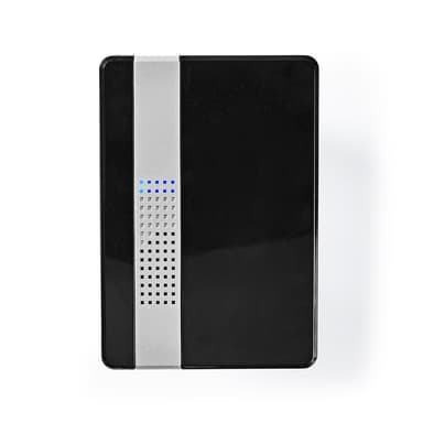 Nedis Langaton Ovikellosarja | Verkkovirtakäyttöinen | 220 - 240 V AC 50 Hz | 1x CR2032 | Äänenvoimakkuus: 80 dB | Signaalin kantama: 300 m | IP44 | Säädettävä äänenvoimakkuus | 36 Melodiaa | 1 Vastaanotin | Musta