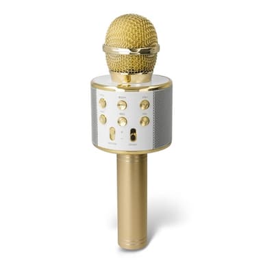 Forever BMS-300 Lite Bluetooth-karaokemikrofoni kaiuttimella, kultainen