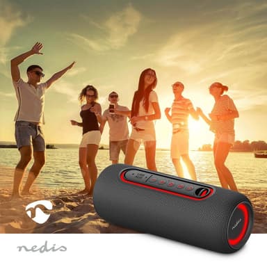 Nedis Bluetooth® Kaiutin | Suurin akun toistoaika: 4 tuntia | Kannettava muotoilu | 30 W | Stereo | Sisäänrakennettu mikrofoni | X5 | Linkitettävä | Musta