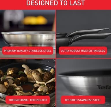 Tefal Virtuoso -paistinpannu 28 cm, ruostumaton teräs