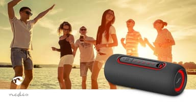 Nedis Bluetooth® Kaiutin | Suurin akun toistoaika: 4 tuntia | Kannettava muotoilu | 30 W | Stereo | Sisäänrakennettu mikrofoni | X5 | Linkitettävä | Musta