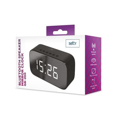 Setty GB-200 Herätyskello Bluetooth 5.0, musta