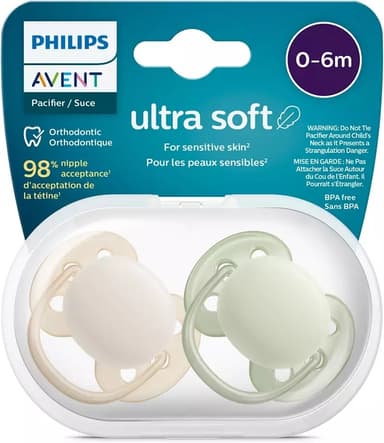 Philips Avent SCF091/05 Ultra Soft -tutit, 0-6 kk, 2 kpl, neutraali