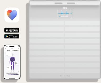 Withings Body Scan -älyvaaka, valkoinen
