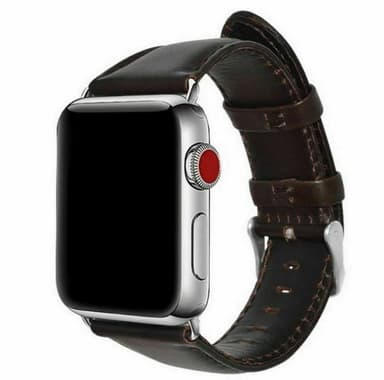 Kelloranneke keinonahasta Apple Watchiin, 38/40/41mm, tummanruskea