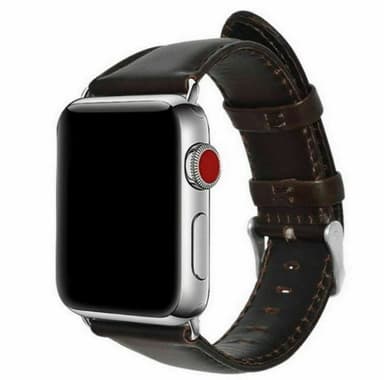 Kelloranneke keinonahasta Apple Watchiin, 38/40/41mm, tummanruskea