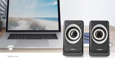 Nedis PC Kaiutin | 2.0 | 18 W | 3.5 mm uros | USB Virta | Äänenvoimakkuuden Säätö | Lähtöliitäntä