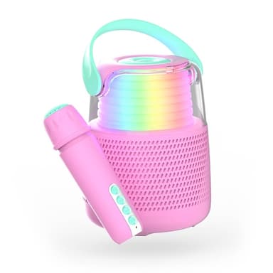 Mobility On Board MOB Speaker Karaoke Kit Mic LED Rosa