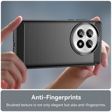 SKALO OnePlus 13 Armor Carbon Suojakuori - Musta