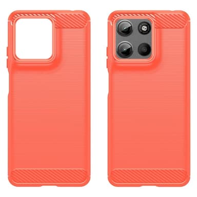 SKALO Motorola Moto G15 4G Armor Carbon Suojakuori - Punainen