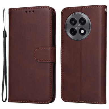 SKALO OnePlus 13R PU-nahka Lompakkokotelo - Ruskea