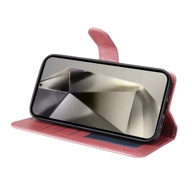 SKALO Samsung S25 Ultra PU-nahka Lompakkokotelo - Pinkki
