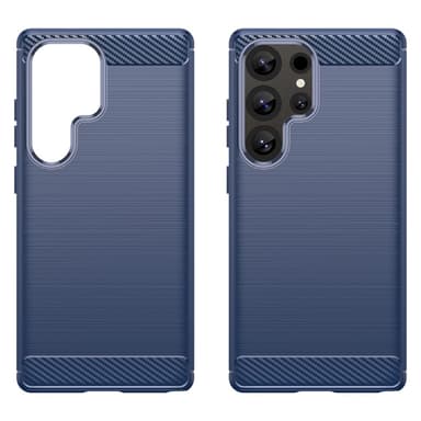 SKALO Samsung S25 Ultra Armor Carbon Suojakuori - Sininen