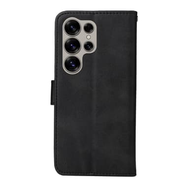 SKALO Samsung S25 Ultra PU-nahka Lompakkokotelo - Musta
