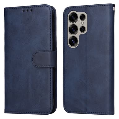 SKALO Samsung S25 Ultra PU-nahka Lompakkokotelo - Sininen