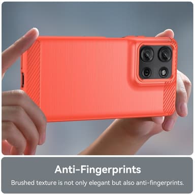 SKALO Motorola Moto G75 5G Armor Carbon Suojakuori - Punainen
