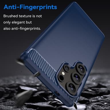 SKALO Samsung S25 Ultra Armor Carbon Suojakuori - Sininen