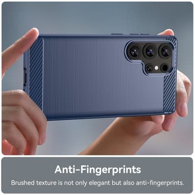 SKALO Samsung S25 Ultra Armor Carbon Suojakuori - Sininen
