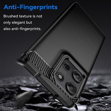 SKALO Motorola Moto G75 5G Armor Carbon Suojakuori - Musta