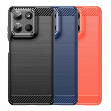 SKALO Motorola Moto G15 4G Armor Carbon Suojakuori - Sininen