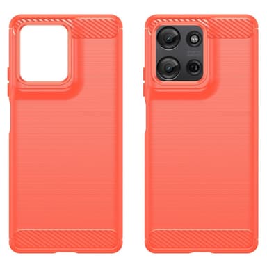 SKALO Motorola Moto G75 5G Armor Carbon Suojakuori - Punainen