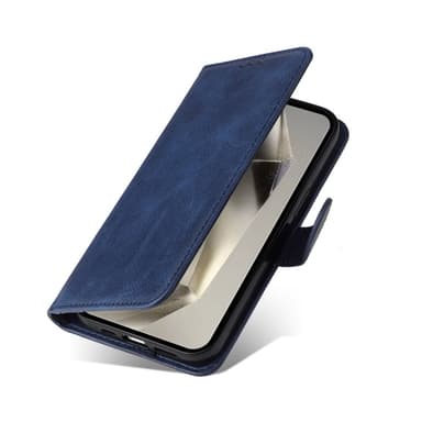 SKALO Samsung S25 Ultra PU-nahka Lompakkokotelo - Sininen