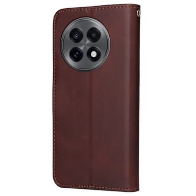 SKALO OnePlus 13R PU-nahka Lompakkokotelo - Ruskea