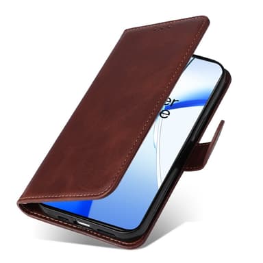 SKALO OnePlus 13R PU-nahka Lompakkokotelo - Ruskea