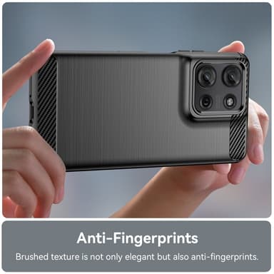 SKALO Motorola Moto G75 5G Armor Carbon Suojakuori - Musta