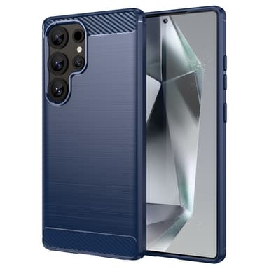 SKALO Samsung S25 Ultra Armor Carbon Suojakuori - Sininen