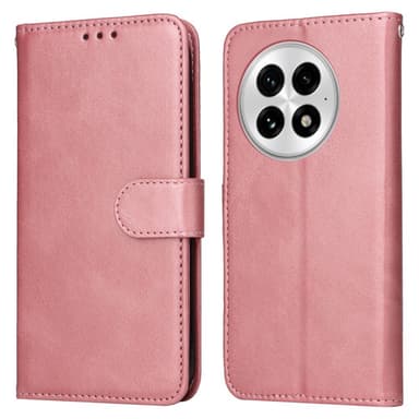 SKALO OnePlus 13 PU-nahka Lompakkokotelo - Pinkki