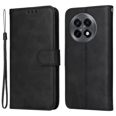 SKALO OnePlus 13R PU-nahka Lompakkokotelo - Musta