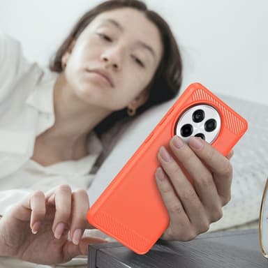 SKALO OnePlus 13R Armor Carbon Suojakuori - Punainen