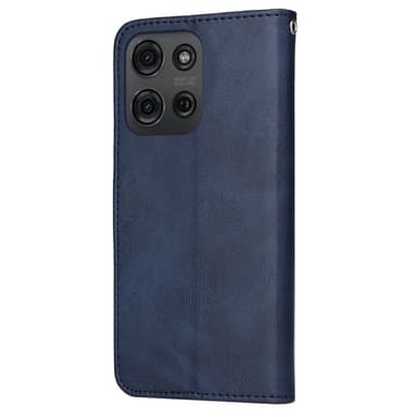 SKALO Motorola Moto G75 5G PU-nahka Lompakkokotelo - Sininen