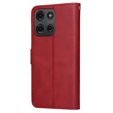 SKALO Motorola Moto G75 5G PU-nahka Lompakkokotelo - Punainen