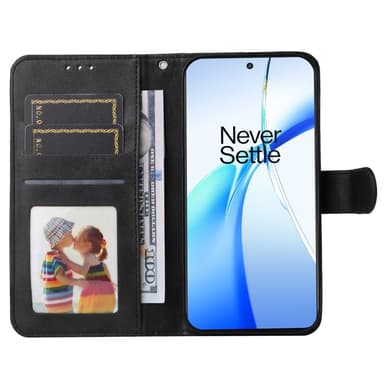 SKALO OnePlus 13R PU-nahka Lompakkokotelo - Musta