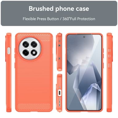 SKALO OnePlus 13R Armor Carbon Suojakuori - Punainen