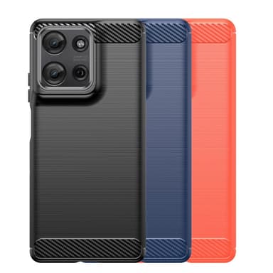 SKALO Motorola Moto G75 5G Armor Carbon Suojakuori - Musta