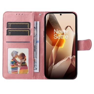 SKALO OnePlus 13 PU-nahka Lompakkokotelo - Pinkki