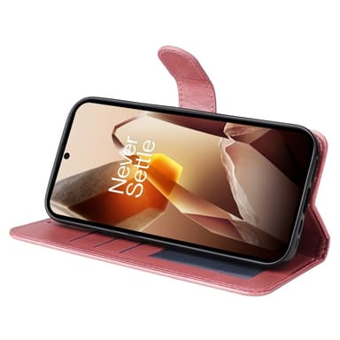 SKALO OnePlus 13 PU-nahka Lompakkokotelo - Pinkki