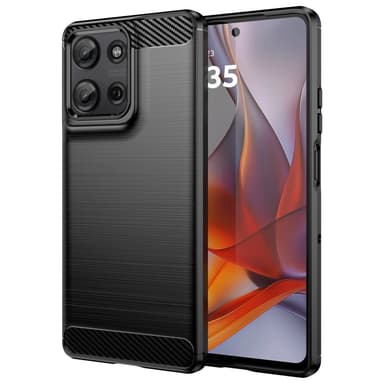 SKALO Motorola Moto G75 5G Armor Carbon Suojakuori - Musta