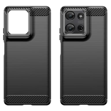 SKALO Motorola Moto G75 5G Armor Carbon Suojakuori - Musta
