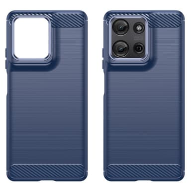 SKALO Motorola Moto G75 5G Armor Carbon Suojakuori - Sininen