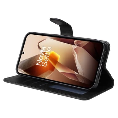SKALO OnePlus 13 PU-nahka Lompakkokotelo - Musta