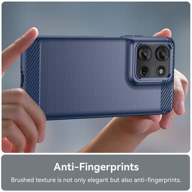 SKALO Motorola Moto G75 5G Armor Carbon Suojakuori - Sininen