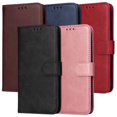 SKALO OnePlus 13 PU-nahka Lompakkokotelo - Punainen