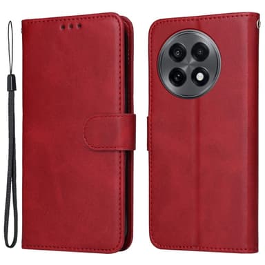 SKALO OnePlus 13R PU-nahka Lompakkokotelo - Punainen